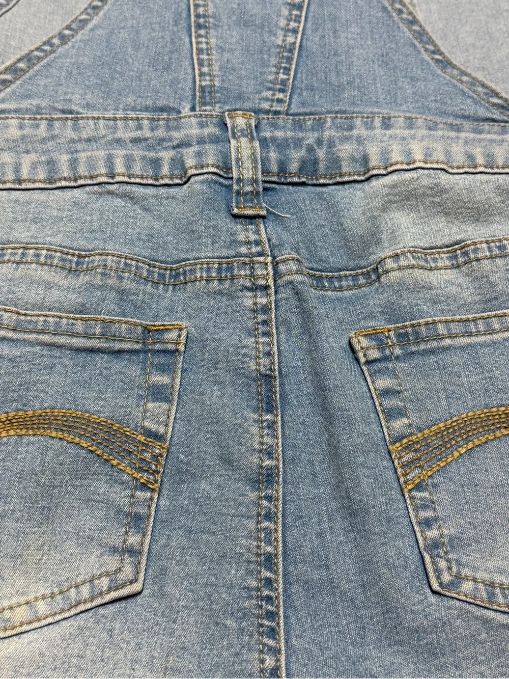 Justice Lace Shortalls Girls 18 Youth Light Wash Denim Overalls Shorts Kids